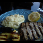 Grilled Swordfish & Hot Pepper Infused Mashed Potatoes